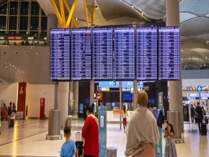 Imagen de la tormenta Boelo sobre el aeropuerto Schiphol