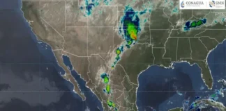 «Simon» se degrada a tormenta tropical; «Trudy» amenaza con convertirse en huracán Imagen de la tormenta tropical Trudy acercándose a la costa mexicana