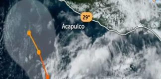 Se forma la tormenta tropical «Vance» en el océano Pacífico frente a las costas de México Imagen de la tormenta tropical Vance en el océano Pacífico
